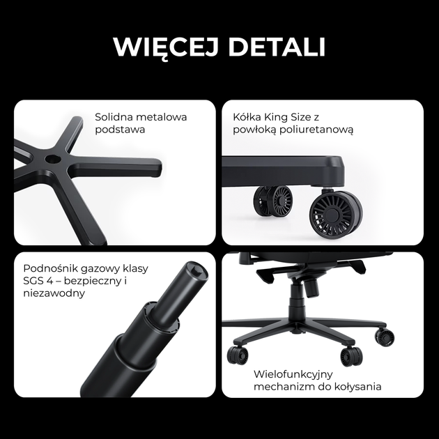 Fotel gamingowy Anda Seat Novis Plus XL Dark Gray Fabric (AD23YC-XL-01-GB-F-G04) - obraz 11