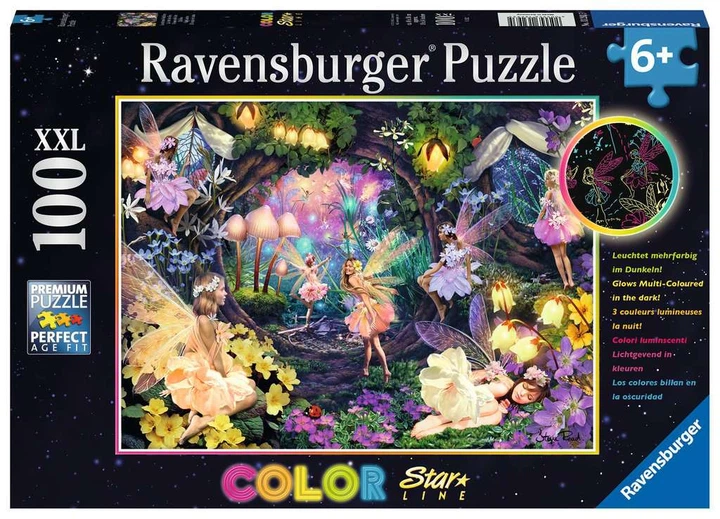 Puzzle Ravensburger Glow in the Dark Ogród wróżek 100 elementów 13293 (4005556132935) - Zdjęcie 1 Puzzle Ravensburger Glow in the Dark Ogród wróżek 100 elementów 13293 (4005556132935) - obraz 1