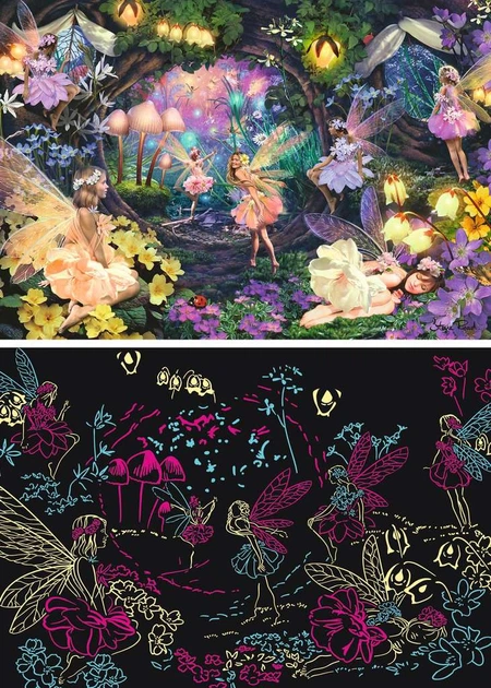 Puzzle Ravensburger Glow in the Dark Ogród wróżek 100 elementów 13293 (4005556132935) - Zdjęcie 3 Puzzle Ravensburger Glow in the Dark Ogród wróżek 100 elementów 13293 (4005556132935) - obraz 3