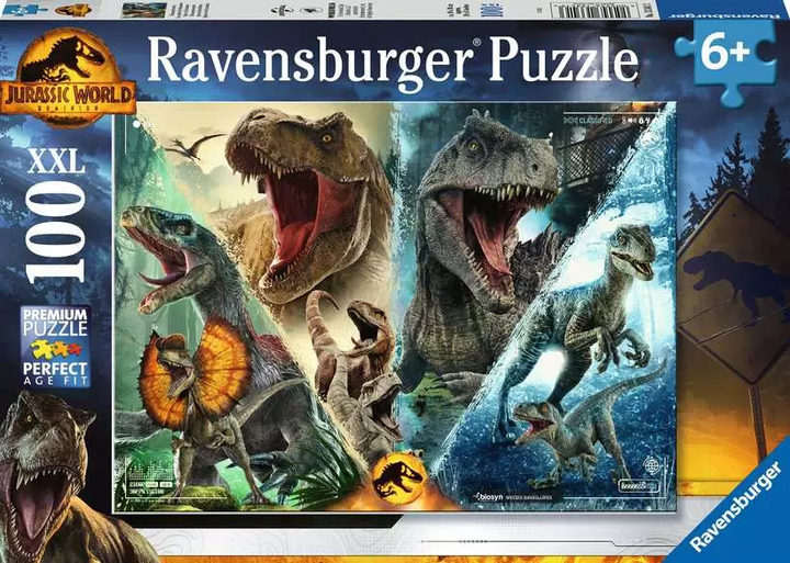 Puzzle Ravensburger Jurassic World Dominacja 100 elementów 13341 (4005556133413) - obraz 1