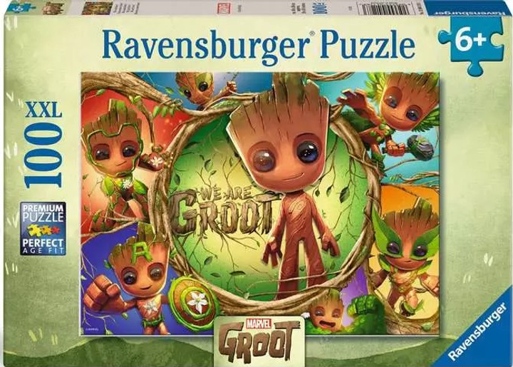 Puzzle Ravensburger Marvel Groot 100 elementów 12004128 (4005555041283) - obraz 1