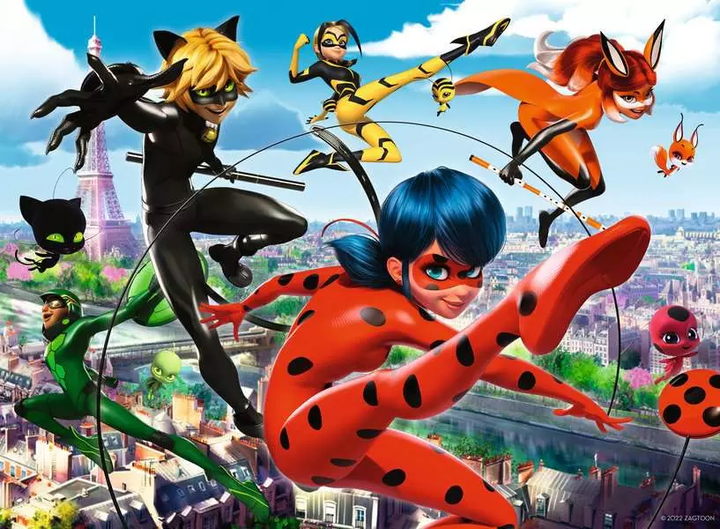 Puzzle Ravensburger Biedronka i Czarny Kot 200 elementów 12998 (4005556129980) - obraz 2