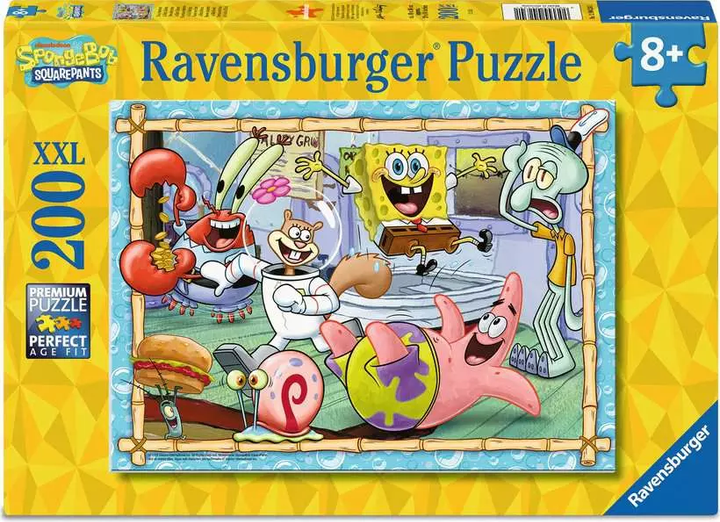Puzzle Ravensburger Sponge Bob Kanciastoporty 200 elementów 12004234 (4005555042341) - obraz 1