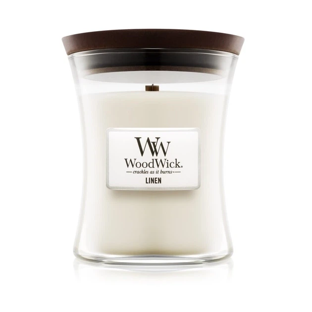 Ароматическая свеча в стекле Woodwick Medium Linen 275 г (92135E) - Фото 3 Ароматическая свеча в стекле Woodwick Medium Linen 275 г (92135E) - изображение 3