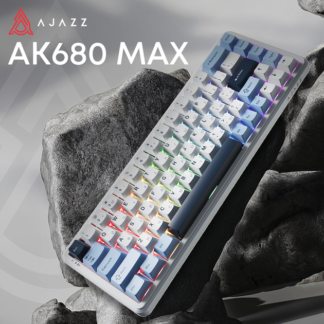 Дротова магнітна клавіатура Ajazz AK680 MAX Magnetic switches Blue White Dark Blue (AK680-M-BWD-AW) - зображення 3