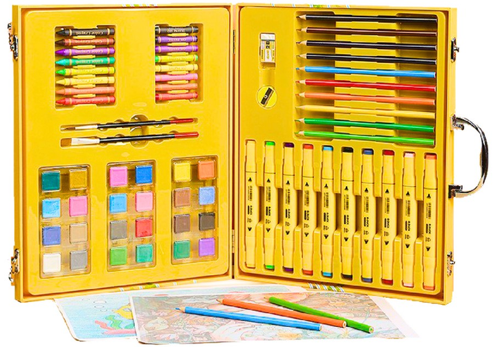 Набір для творчості у валізі LEAN Toys Качка Жовта 84 елементи (5905991026785) - зображення 2