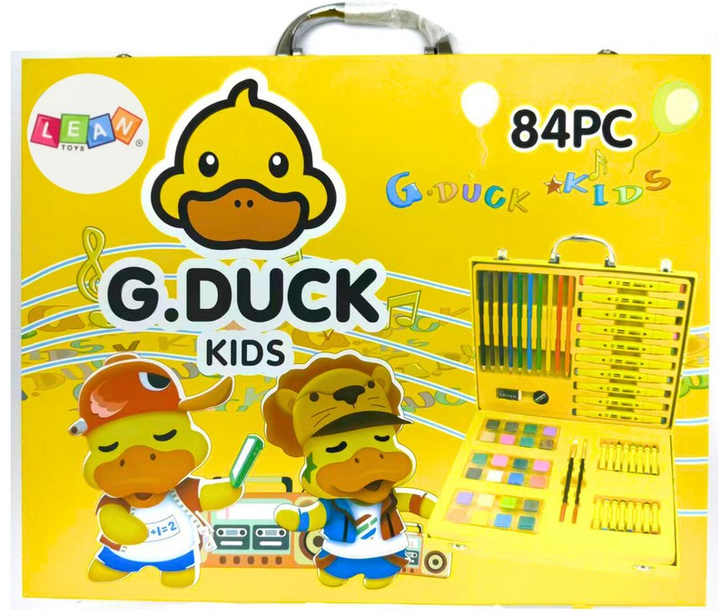 Набір для творчості у валізі LEAN Toys Качка Жовта 84 елементи (5905991026785) - зображення 3