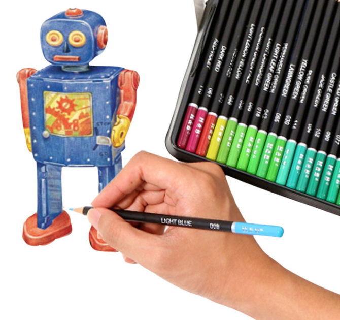 Набір акварельних олівців LEAN Toys 48 шт (5905991026839) - зображення 4