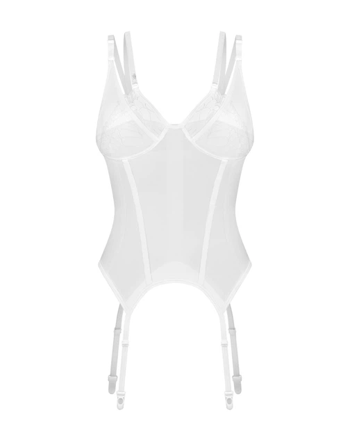 Корсет Obsessive Arrowel corset 2XL/3XL Білий (SX2587) - изображение 2