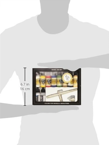 Zestaw farb akrylowych Vallejo Model Air Basic Colors & Airbrush 10 x 17 ml (8429551711678) - obraz 3