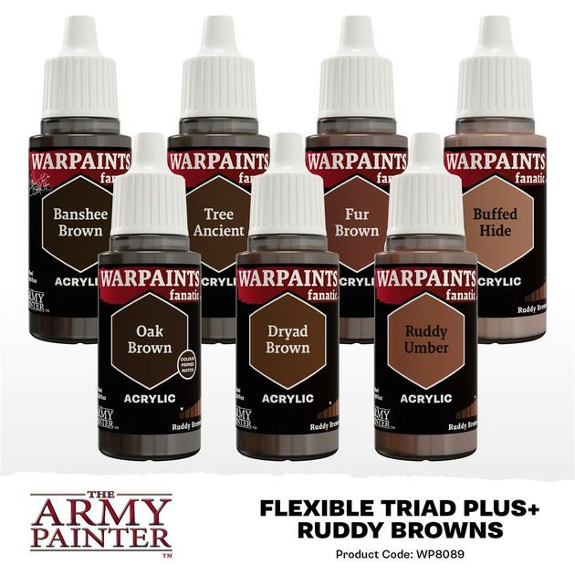 Набір акрилових фарб The Army Painter Flexible Triad PLUS+ Ruddy Browns (5713799808904) - зображення 2