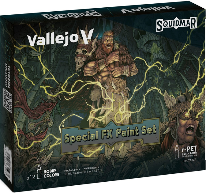 Набір  флуоресцентних фарб Vallejo Game Color Спеціальні ефекти від Squidmar Miniatures 12 x 18 мл (8429551722070) - зображення 1
