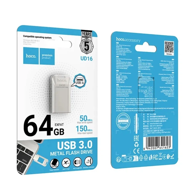 Флеш-накопичувач Hoco UD16 Smart USB3.0 rotating USB flash drive(64GB) - изображение 2