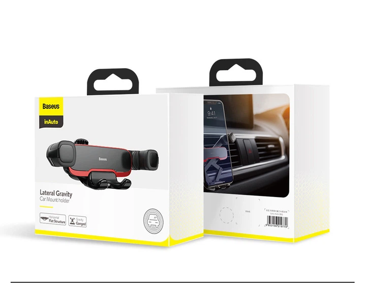Холдер Baseus Mr Hui Gravity Car Mount Чорний - зображення 3