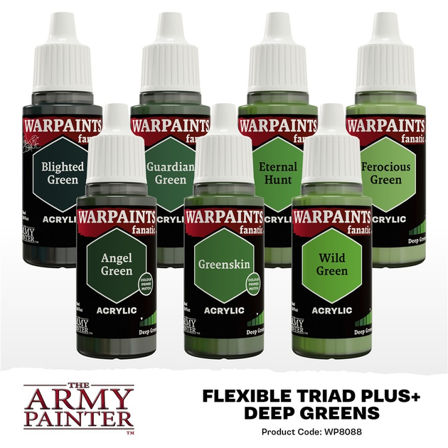 Набір акрилових фарб The Army Painter Flexible Triad PLUS+ Deep Greens (5713799808805) - зображення 2