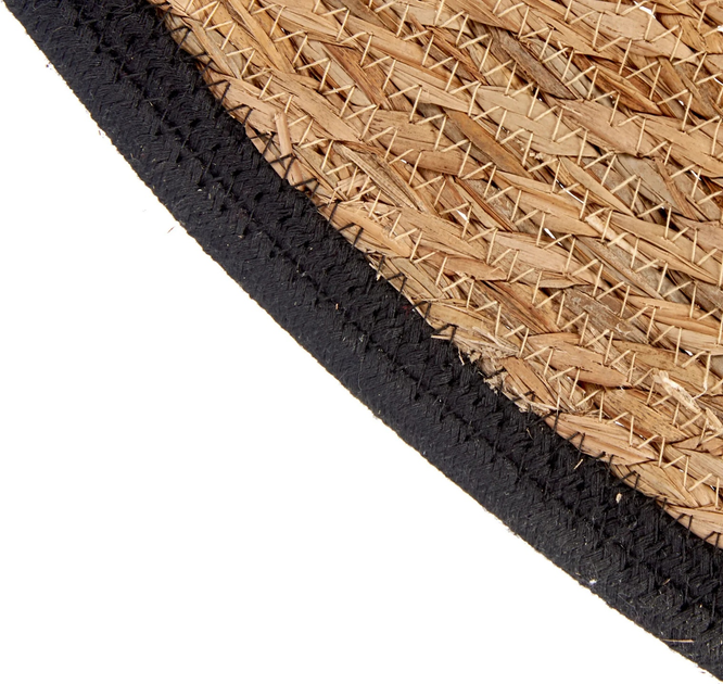 Плетений килим Giftdecor Naro з чорною обробкою 100 см Бежевий (8430852897251) - зображення 3