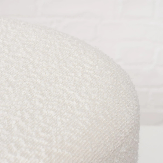 Банкетка Boltze Solin у плюшевій оббивці 42 см Біла (4066076465842) - зображення 4