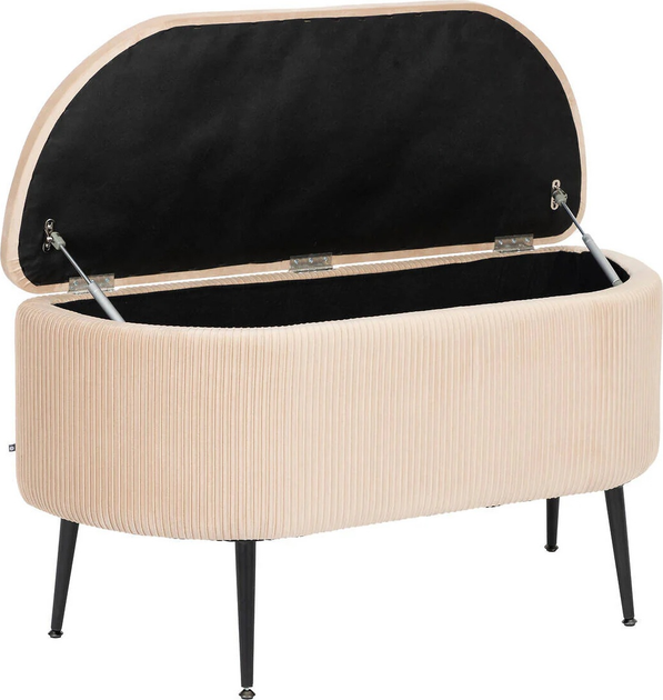 Pufa do przedpokoju Atmosphera Solaro ze schowkiem Beżowa (3560232983191) - obraz 2