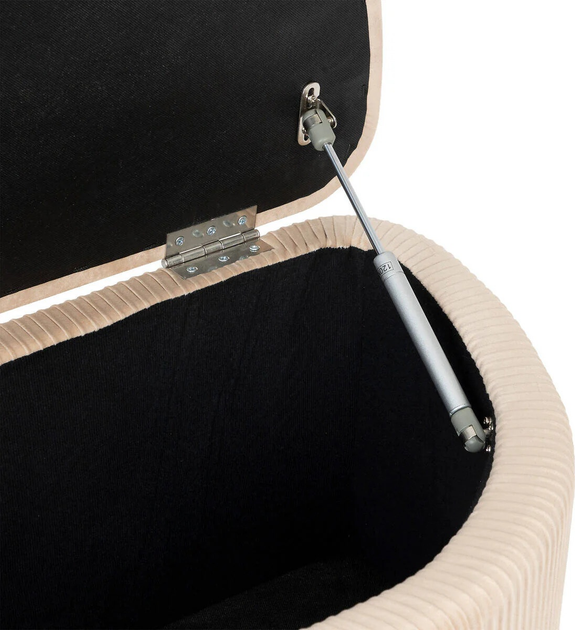 Pufa do przedpokoju Atmosphera Solaro ze schowkiem Beżowa (3560232983191) - obraz 3