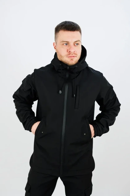 Тактический костюм Softshell чёрный 52 - изображение 3