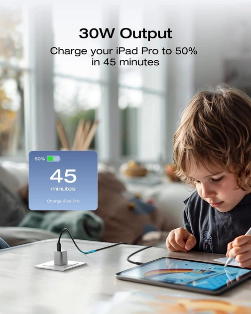 Зарядное устройство EcoFlow GaN 30W блок питания для EcoFlow TRAIL 200 DC, Anker 548 и др. - изображение 4