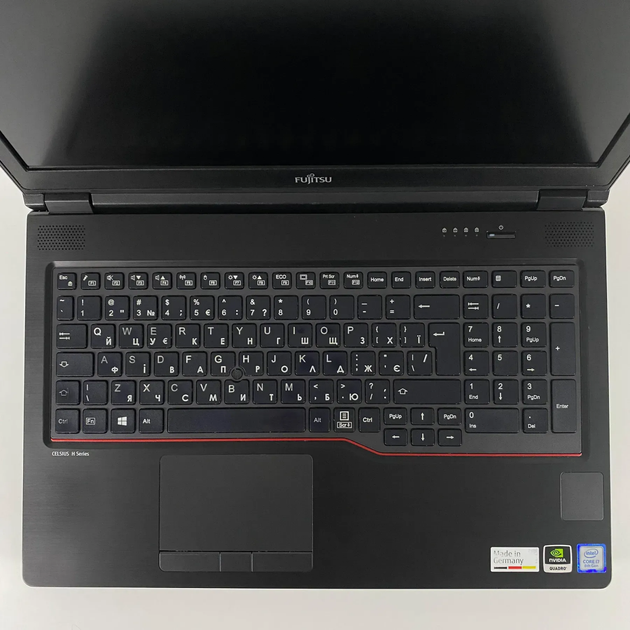 Мобільна робоча станція Б-класу Fujitsu Celsius H780 / 15.6" (1920x1080) IPS / Intel Core i7-8750H (6 (12) ядер по 2.2 - 4.1 GHz) / 16 GB DDR4 / 512 GB SSD / nVidia Quadro P600, 4 GB GDDR5, 128-bit / USB Type-C / WebCam / HDMI б/в - зображення 4