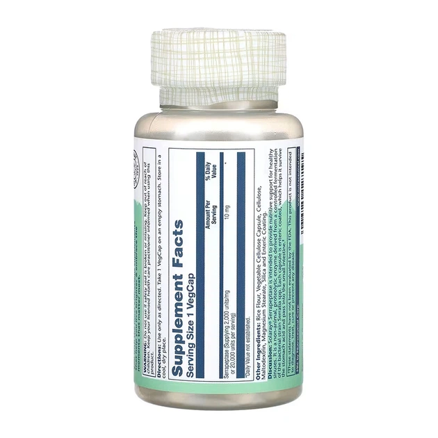 Serrapeptase 10mg - 90 vcaps серрапептаза для підтримки відновлення, комфорту тканин та природного очищення організму - изображение 2