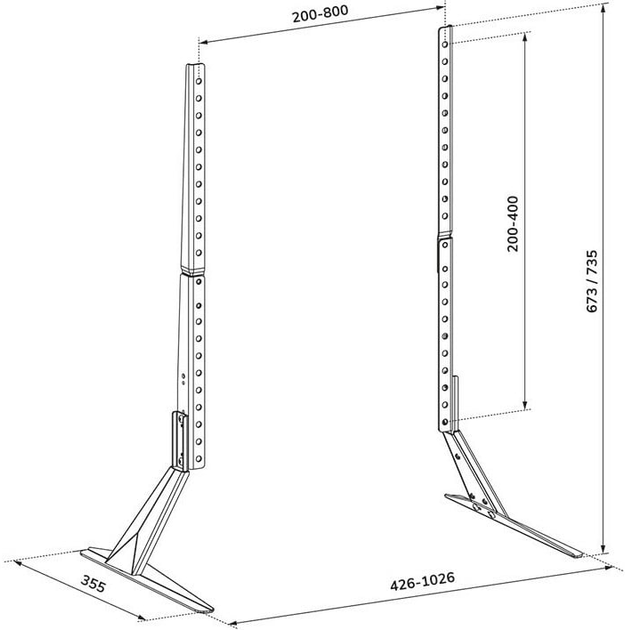Uchwyt do telewizora Neomounts TV Desk Mount dla DS45 ekranów 23"- 75" (DS45-430BL19) - obraz 7