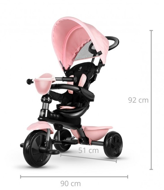 Rowerek trójkołowy Qplay Cosy Różowy 4106 (5061047480403) - obraz 7