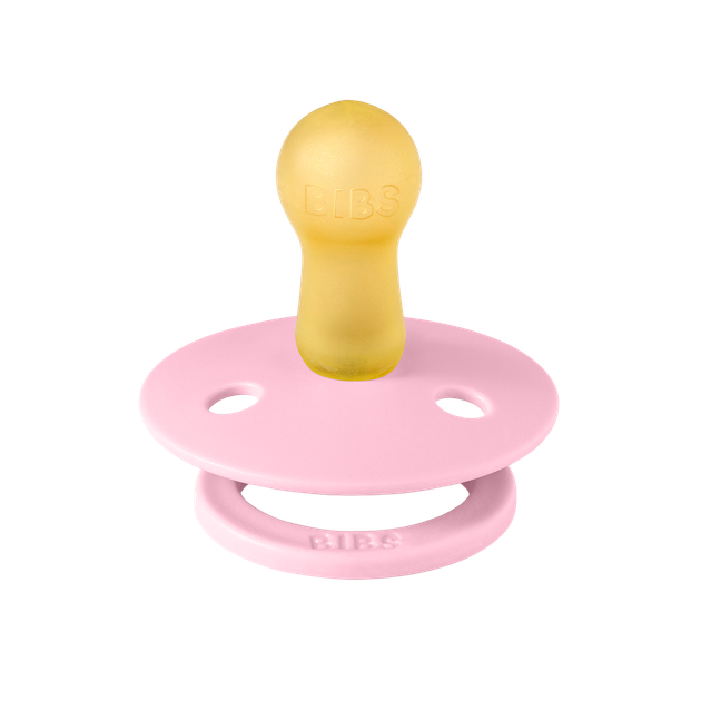 Соска пустушка BIBS 0-6 m Colour Latex Round (кругла) – Baby Pink/Baby Pink (2 в упаковці) - изображение 2