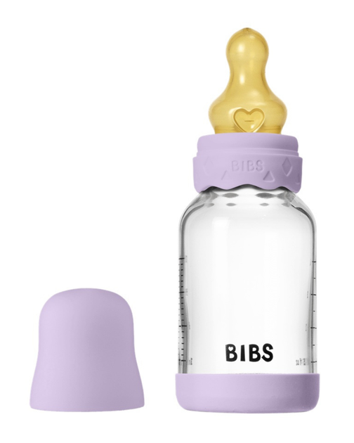 Скляна дитяча пляшечка BIBS Glass Boheme Baby Bottle Round Latex 120 ml - изображение 2