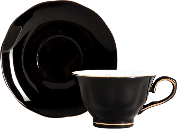 Filiżanka ze spodkiem Homla Barik czarna 0,15 l (5906496750472) - obraz 1