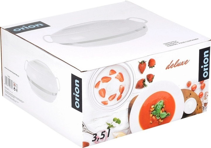 Термос для їжі Orion Deluxe Сіро-білий 3.5 л (8592381016326) - зображення 6