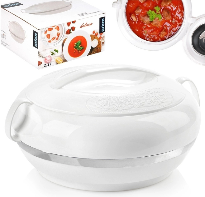 Термос для їжі Orion Deluxe Сіро-білий 2.3 л (8592381016319) - зображення 3