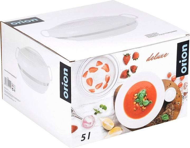 Термос для їжі Orion Deluxe Сіро-білий 5 л (8592381024420) - зображення 6