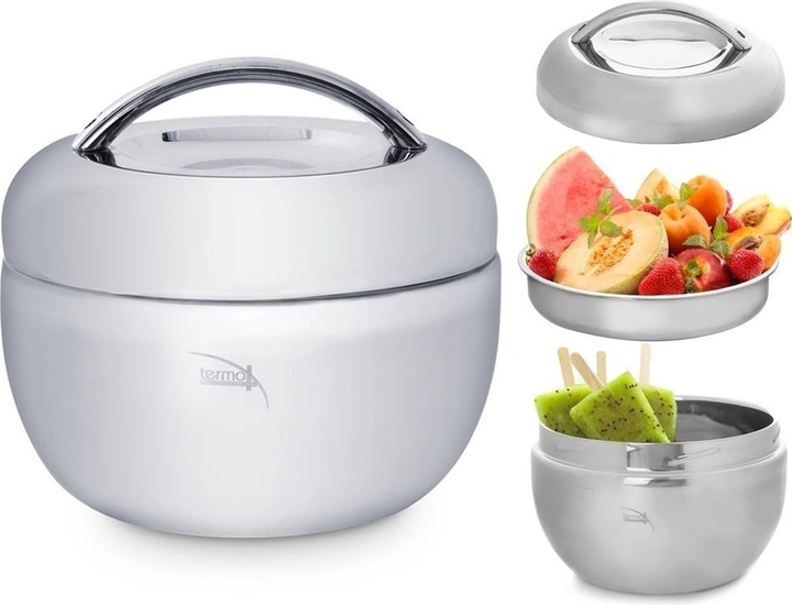 Термос для їжі Orion Apple сталевий Сріблястий 800 мл (8592381116699) - зображення 6