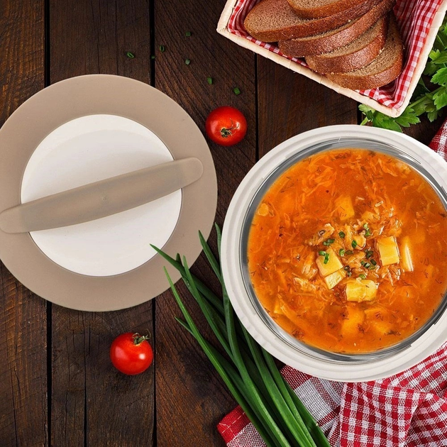 Термос для їжі Orion Cosmos сталевий Кремовий 700 мл (8592381058623) - зображення 5