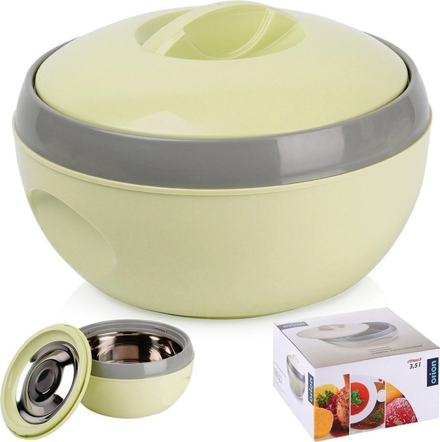 Термос для їжі Orion Venus сталевий Зелений 3.5 л (8592381151324) - зображення 3