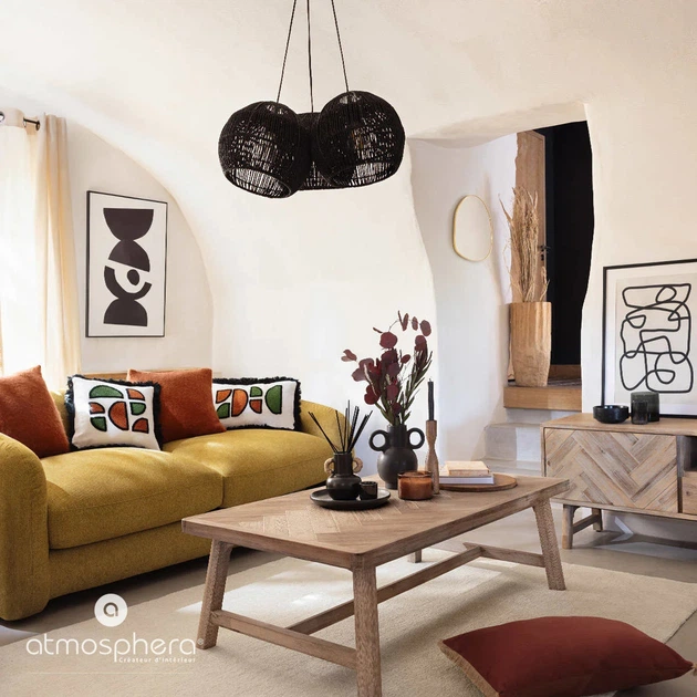 Stolik kawowy Atmosphera Aeris drewniany typu ława 130 x 70 cm (3560231638634) - obraz 4