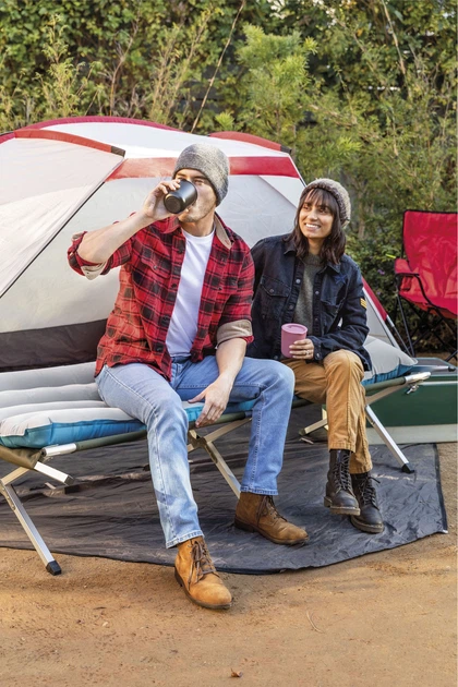 Матрац надувний Intex 67997 67 х 184 х 17 см Сірий (6941057408392) - зображення 4