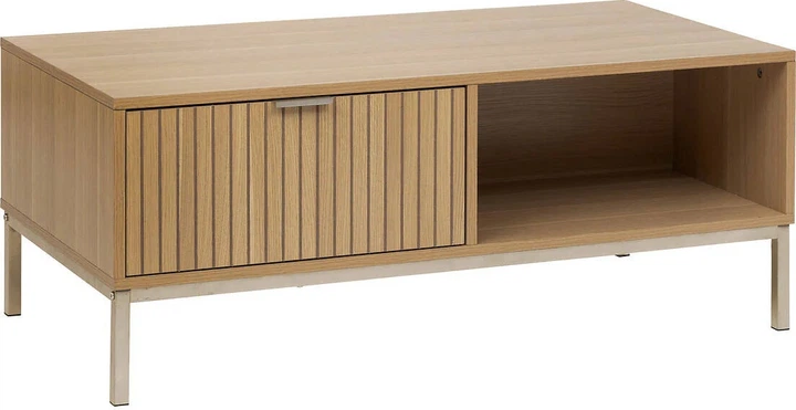 Низький журнальний столик 5five Simply Smart Tasso прямокутний 100 x 50 x 40 см (3560232961878) - зображення 1