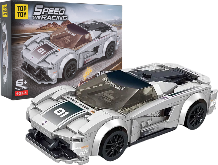 Набір кубиків Спортивні автомобілі, сірий ZKL.TC1718 (5903864982237) - зображення 2