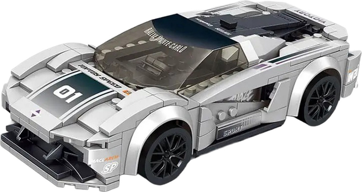 Набір кубиків Спортивні автомобілі, сірий ZKL.TC1718 (5903864982237) - зображення 3