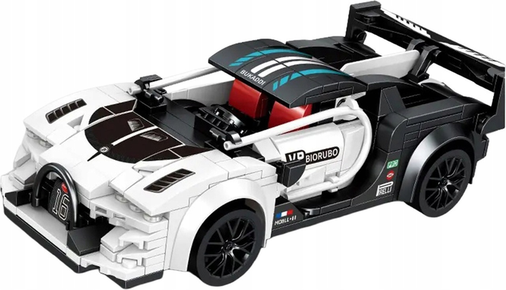 Набір кубиків Спортивні автомобілі білі ZKL.TC1719 (5903864982220) - зображення 4