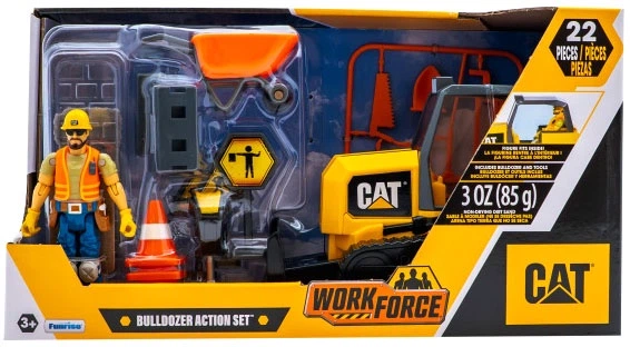 Zestaw mini Funrise CAT Plac budowy - Buldożer z figurką i akcesoriami 83455 (021664834558) - obraz 1