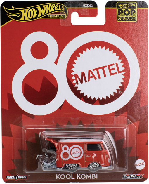 Колекційна модель машинки Hot Wheels Mattel 80th Volkswagen Kool Kombi JBL68 (194735263127) - зображення 1