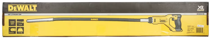Wibrator akumulatorowy do betonu DeWalt głęboki bez akumulatora i ładowarki DCE531N (5035048648889) - obraz 8