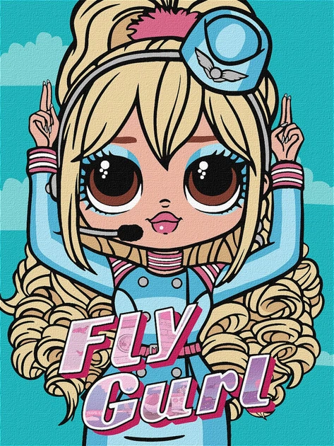 Obraz do malowania po numerach Ideyka L.O.L. Surprise! O.M.G. Fly Gurl 30x40 cm KHO6275 (4823104371311) - obraz 1