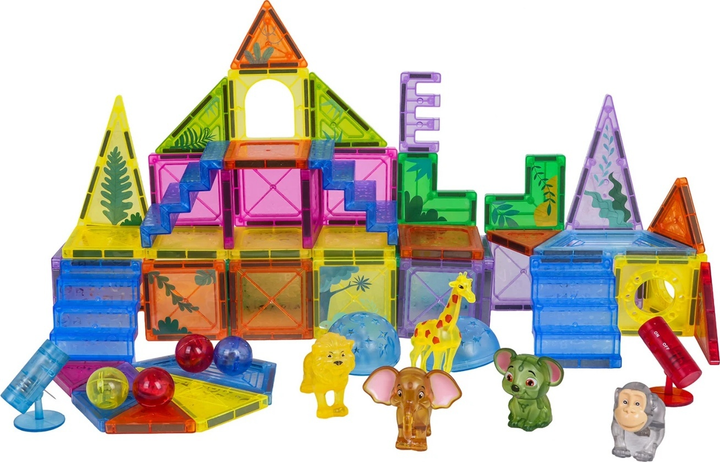 Набір магнітних кубиків 3d Zoo 64 елементи ZKL.HD127A-1 (5903864973754) - зображення 3