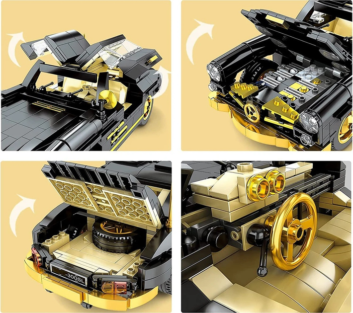 Набір кубиків Ретро-машинка 886 елементів ZKL.10005 (5903864945065) - зображення 9